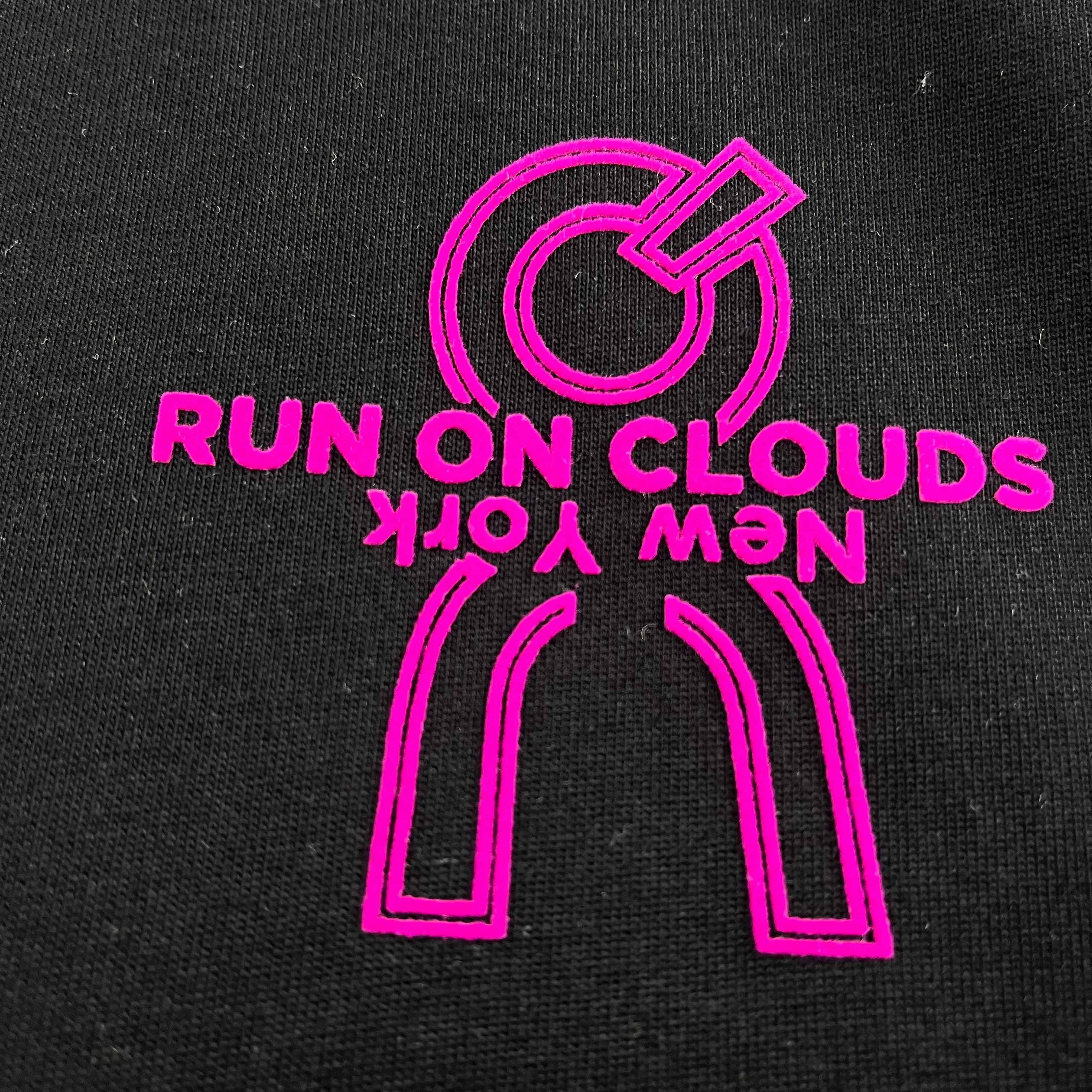 On runn*ing Series 2026 Spring and Summer New Arrival Classic logo letter totem flocking technology Double yarn custom plain cotton fabric Short-sleeved T-shirt Men and women Same Style Color: Black White Wine Red Size: S (90-130 pounds) M (120-150 pounds) L (140-165 pounds) XL (160-180 pounds) XXL (180 kilograms)